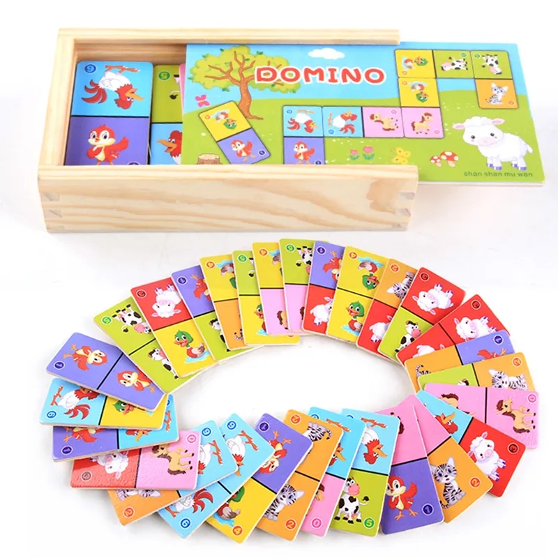 Board Game Monopoli - Kinderen Cognitieve Dieren Solitaire Domino Puzzel