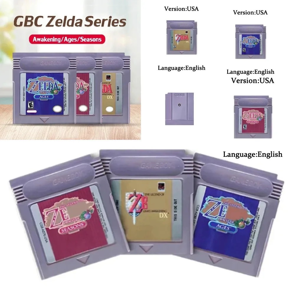 Board Game Zelda - Nieuwe model Zelda GBC Game Cartridge