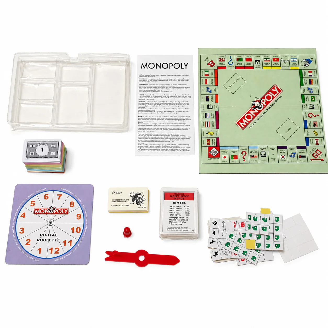 Board Game Monopoli - Monopoly Klassiek bordspel Familie-eigendomsverhandelingspel Draagbaar kinderen