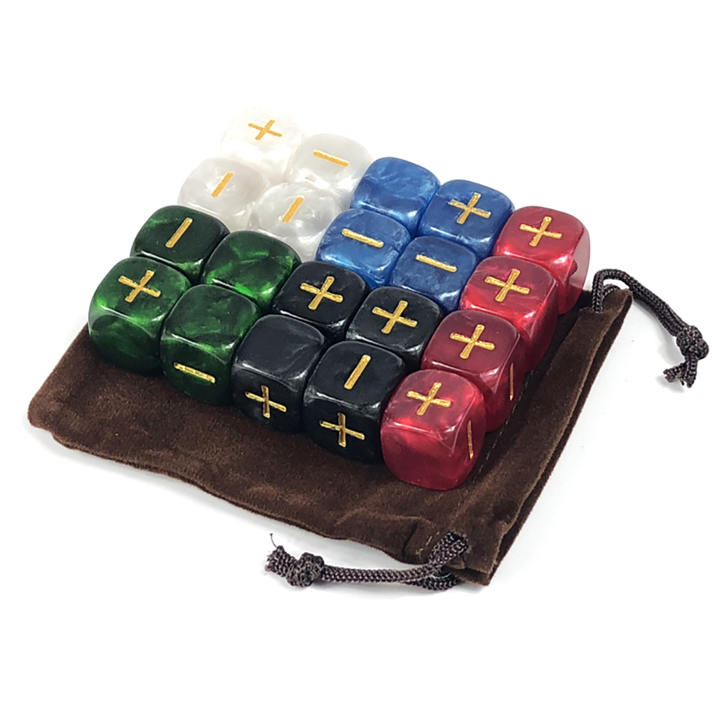Board Game Electronic Table - Fate dobbelstenen met tas 20 stuks
