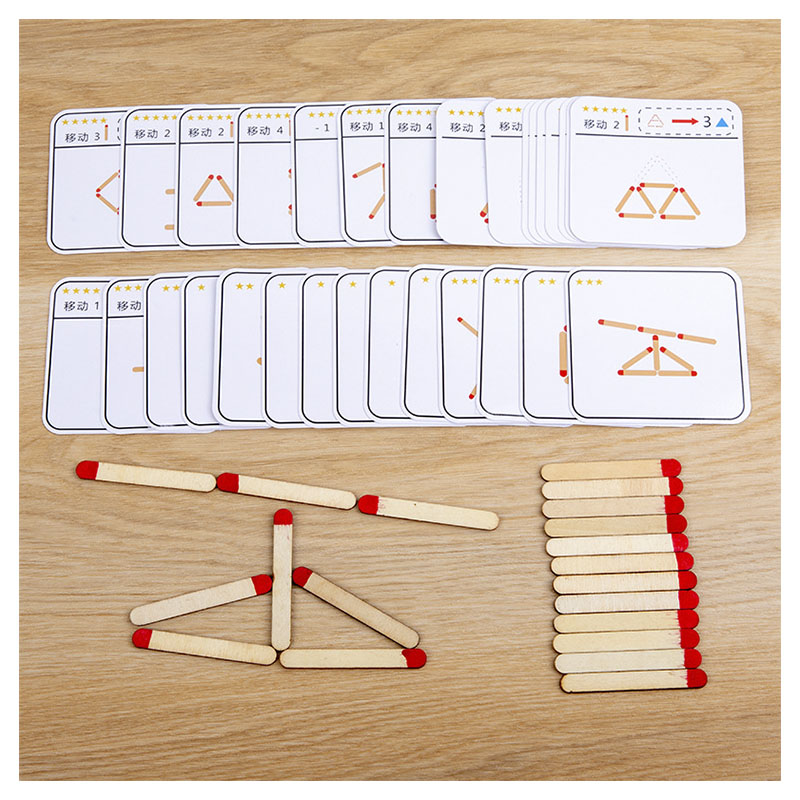 Board Game Fun - Montessori Matches Puzzels Spel Houten Speelgoed