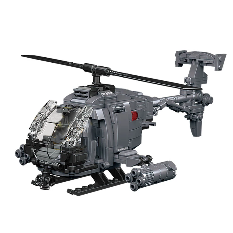 Lego Set Creator - Diy Militaire AH-6i Helikopter Vechter Modelvliegtuigen