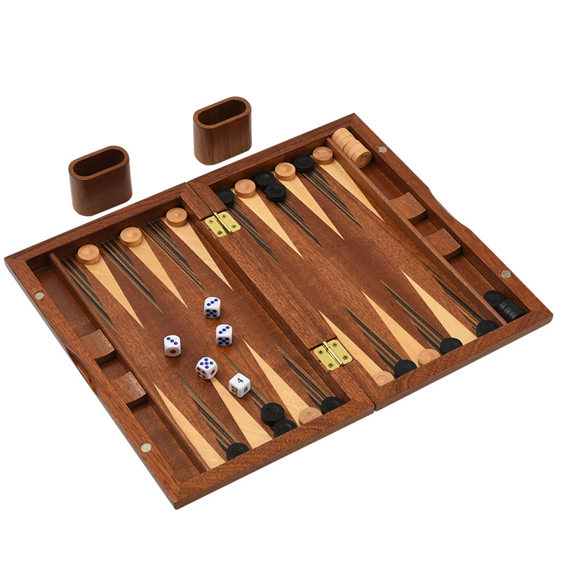 Massief houten backgammon, gem - Board Game Zenith recensie en prijs