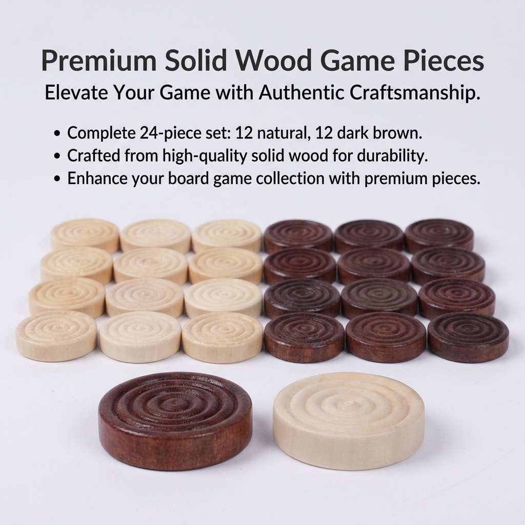 24 stuks/set houten ronde dams - Board Game Zenith recensie en prijs