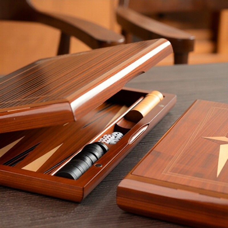 Massief houten backgammon 11-1 - Board Game Zenith recensie en prijs