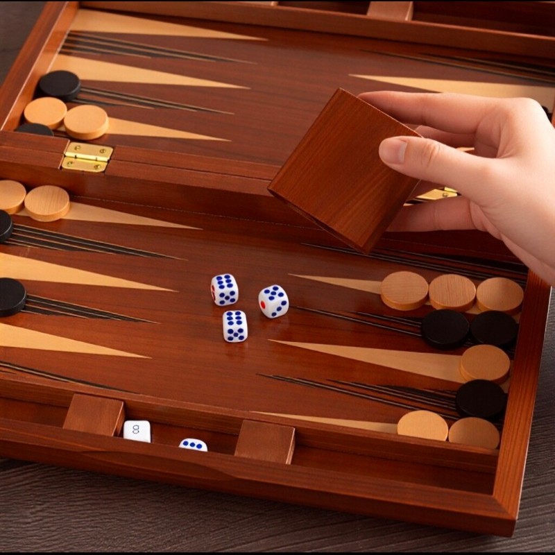 Massief houten backgammon 11-1 - Board Game Zenith recensie en prijs