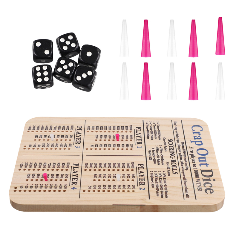Houten Crap Out dobbelstenen s - Board Game Family recensie en prijs